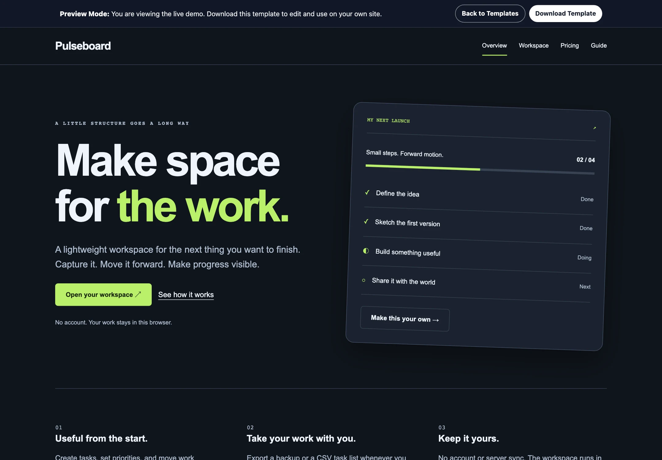Product Launch template preview